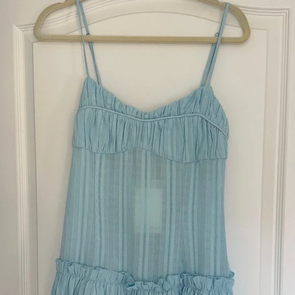 Peppermayo Exclusive - Jacinda Drop Waist Maxi Dress - Blue - Picture 5 of 7